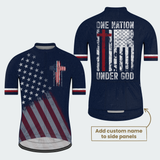 Men’s Personalized In God We Trust American Flag Cycling Jersey & Kit