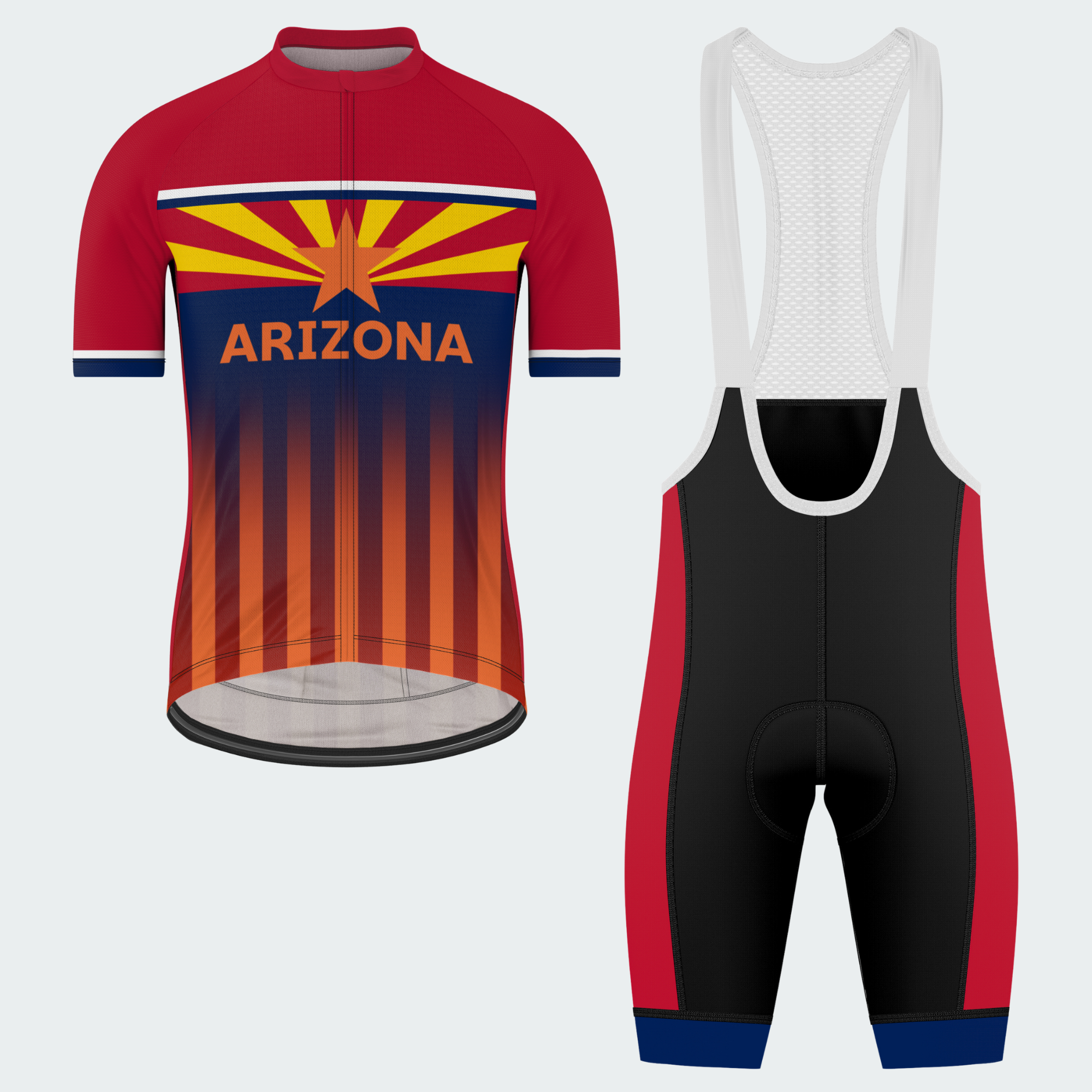 Men’s Arizona Sunburst Stripes Regular Fit Cycling Kit