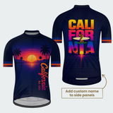 Men’s Personalized California Vaporwave Sunset Cycling Jersey & Kit