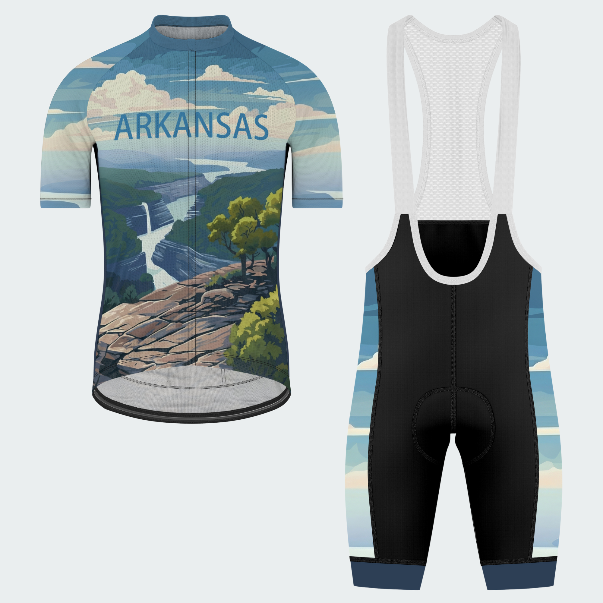 Men's Arkansas State Retro Regular Fit Cycling Kit