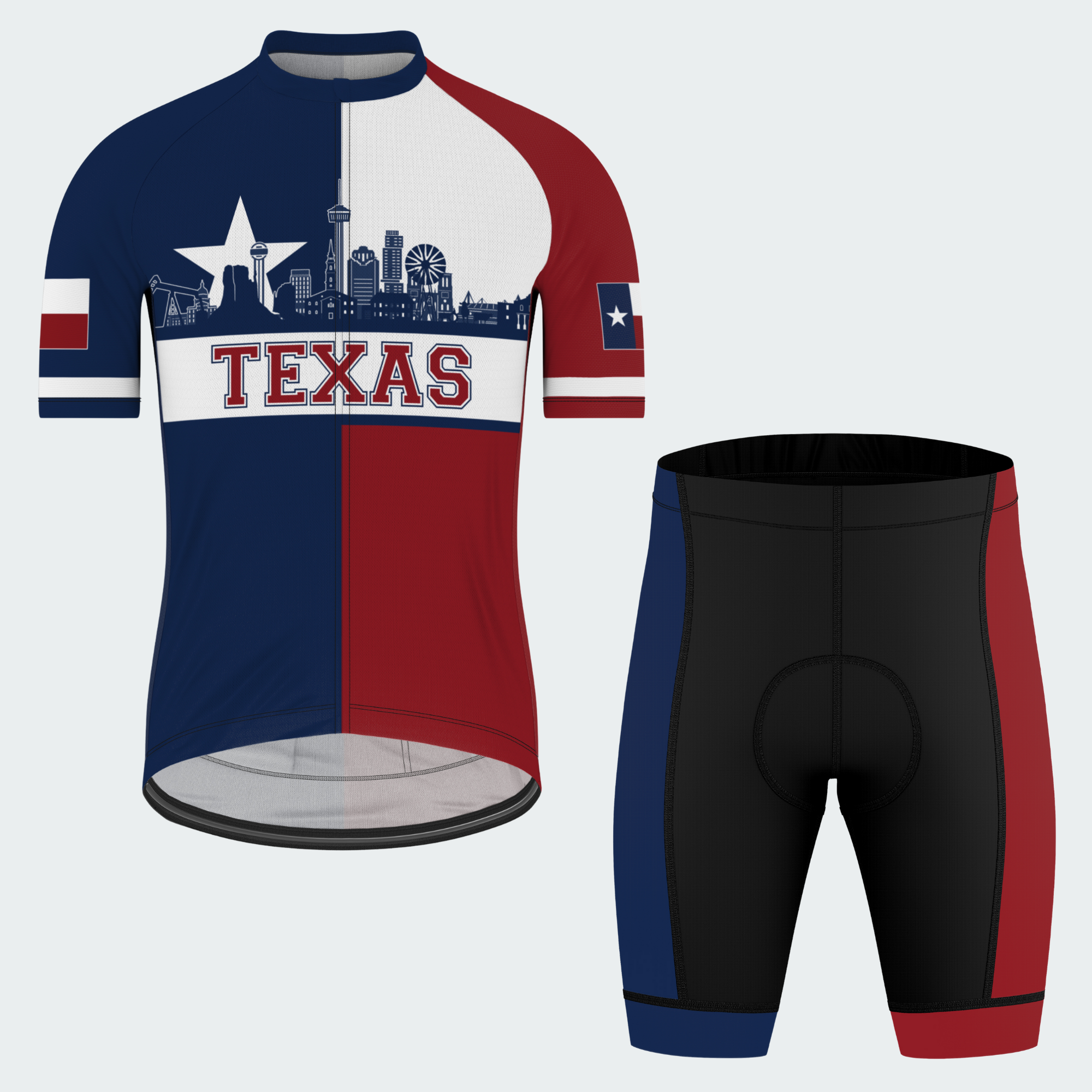 Men’s Texas City Lone Star Regular Fit Cycling Kit