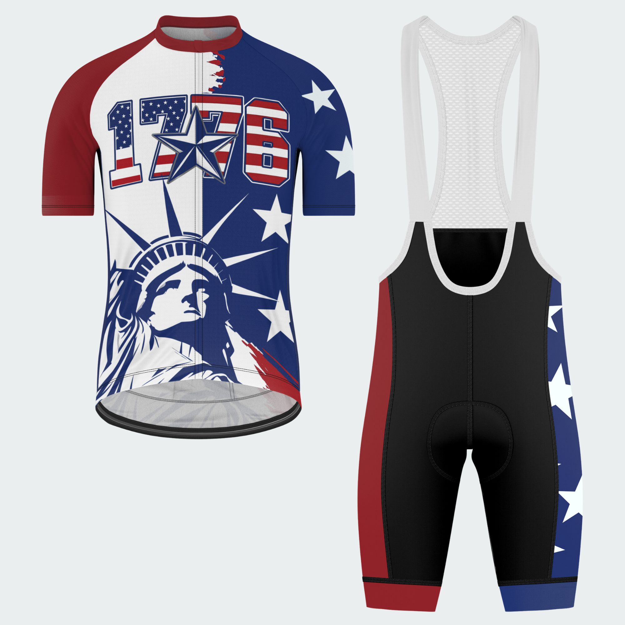 Men’s USA 1776 Statue of Liberty Regular Fit Cycling Kit