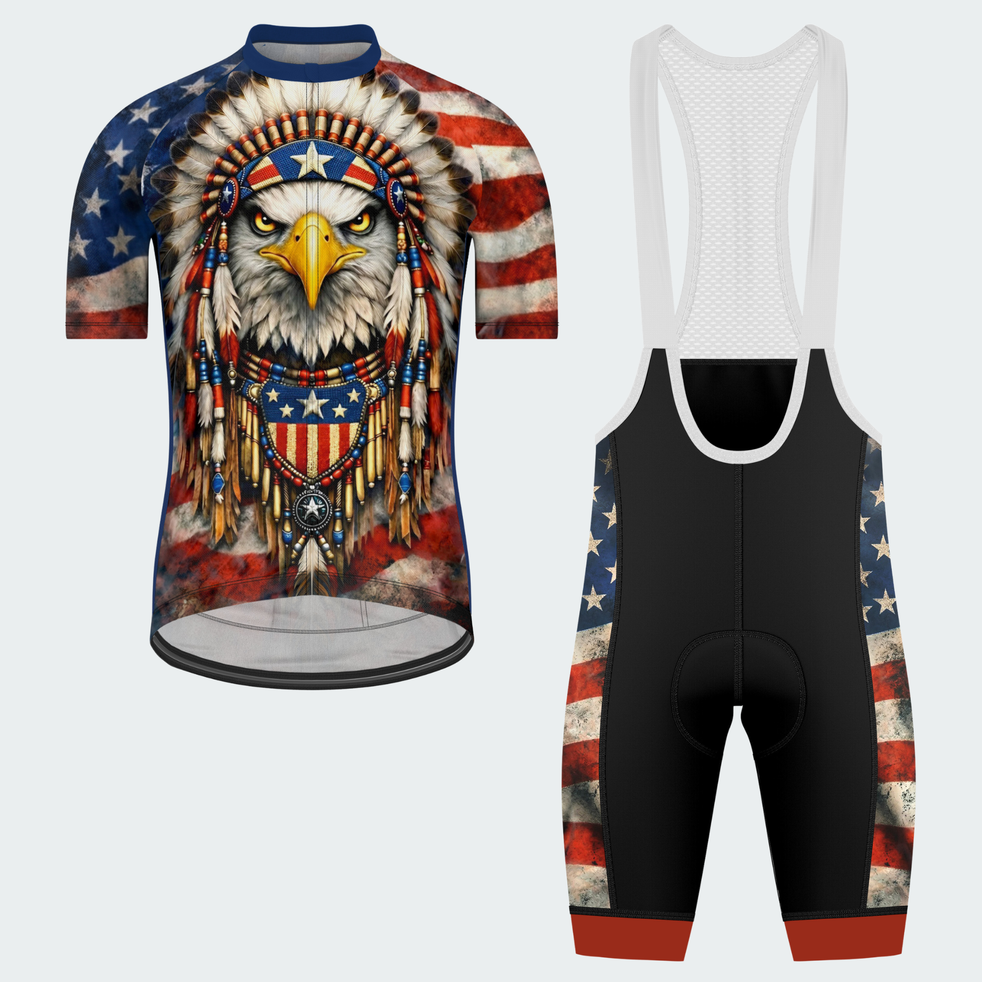 Men’s USA Tribal Eagle Spirit Regular Fit Cycling Kit