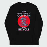Men's Never Underestimate An Old Man With A Bicycle Tops