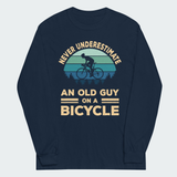 Men's Never Underestimate An Old Guy On A Bicycle Tops