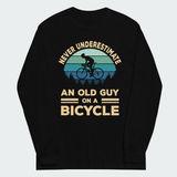 Men's Never Underestimate An Old Guy On A Bicycle Tops