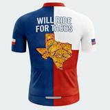 Men’s Will Ride for Tacos Regular Fit Cycling Jersey