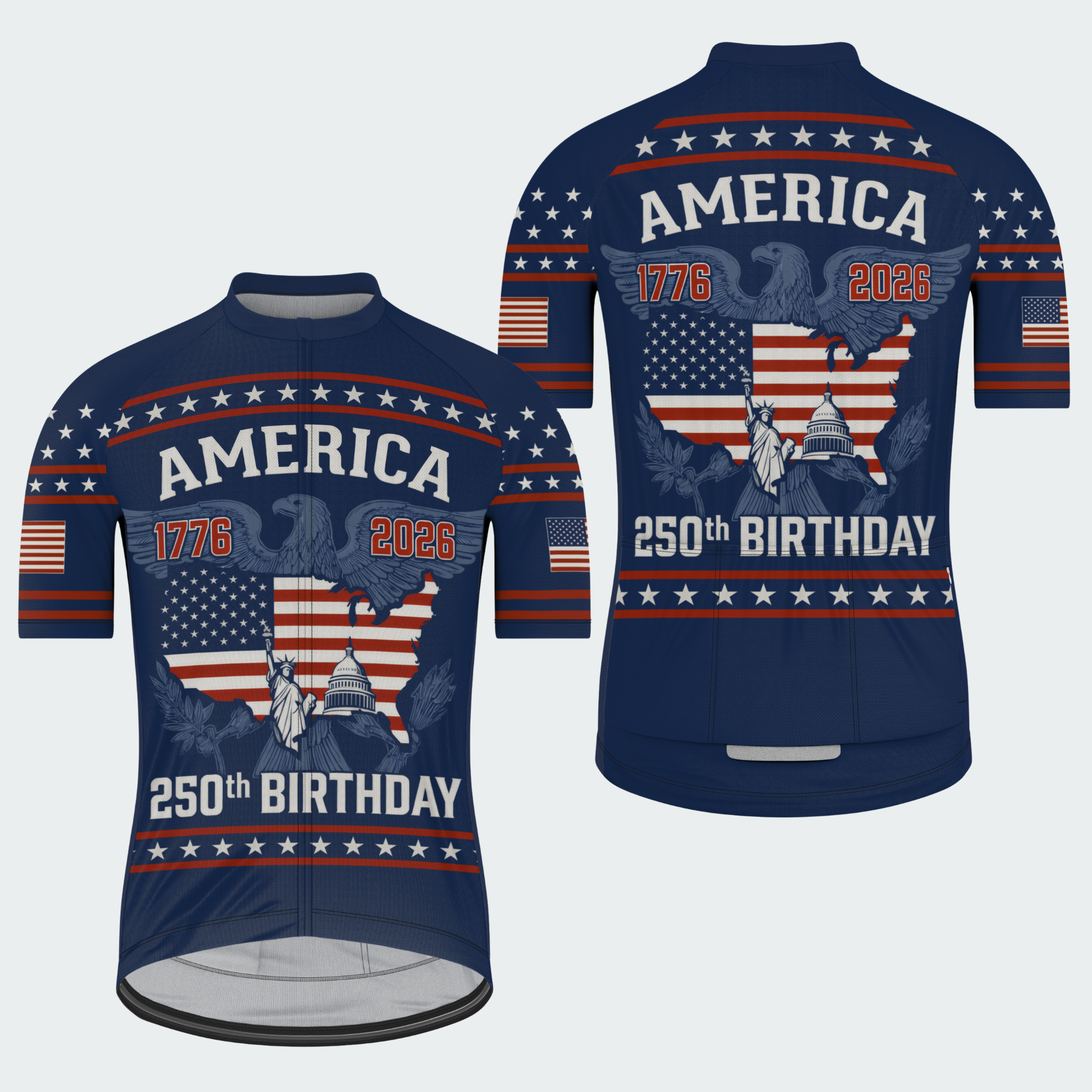 Men’s America 250th Birthday USA Map Cycling Jersey & Kit