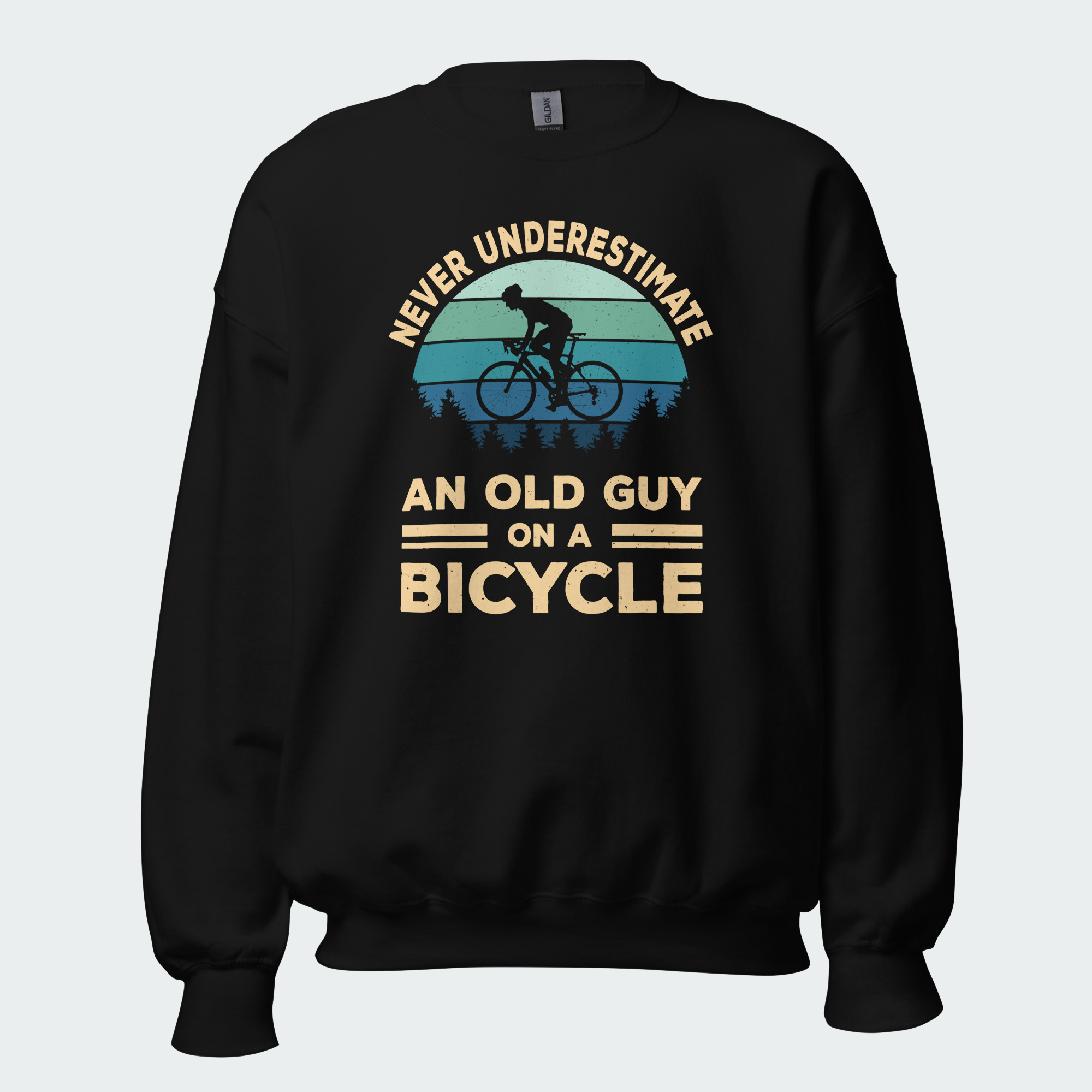 Men's Never Underestimate An Old Guy On A Bicycle Tops