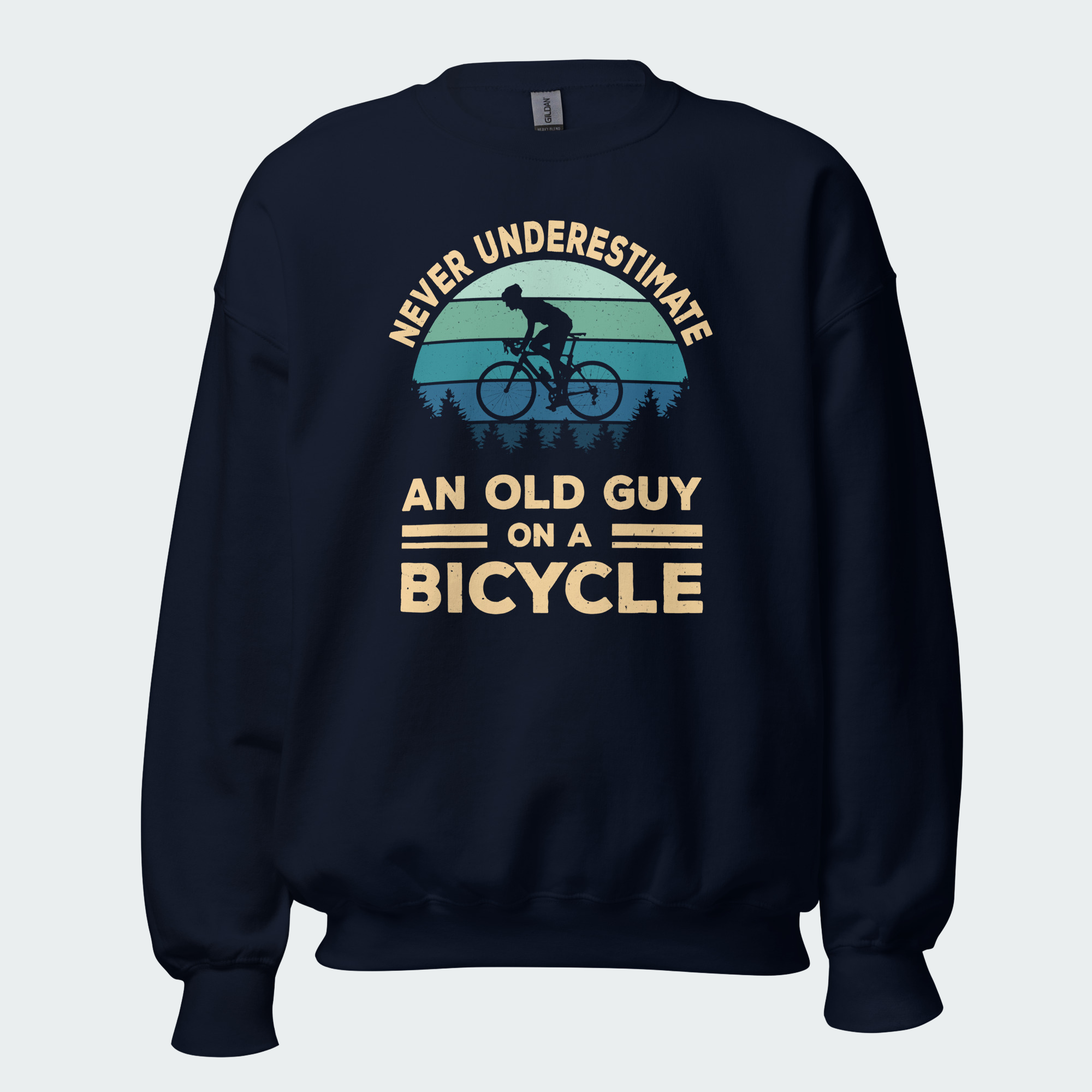 Men's Never Underestimate An Old Guy On A Bicycle Tops