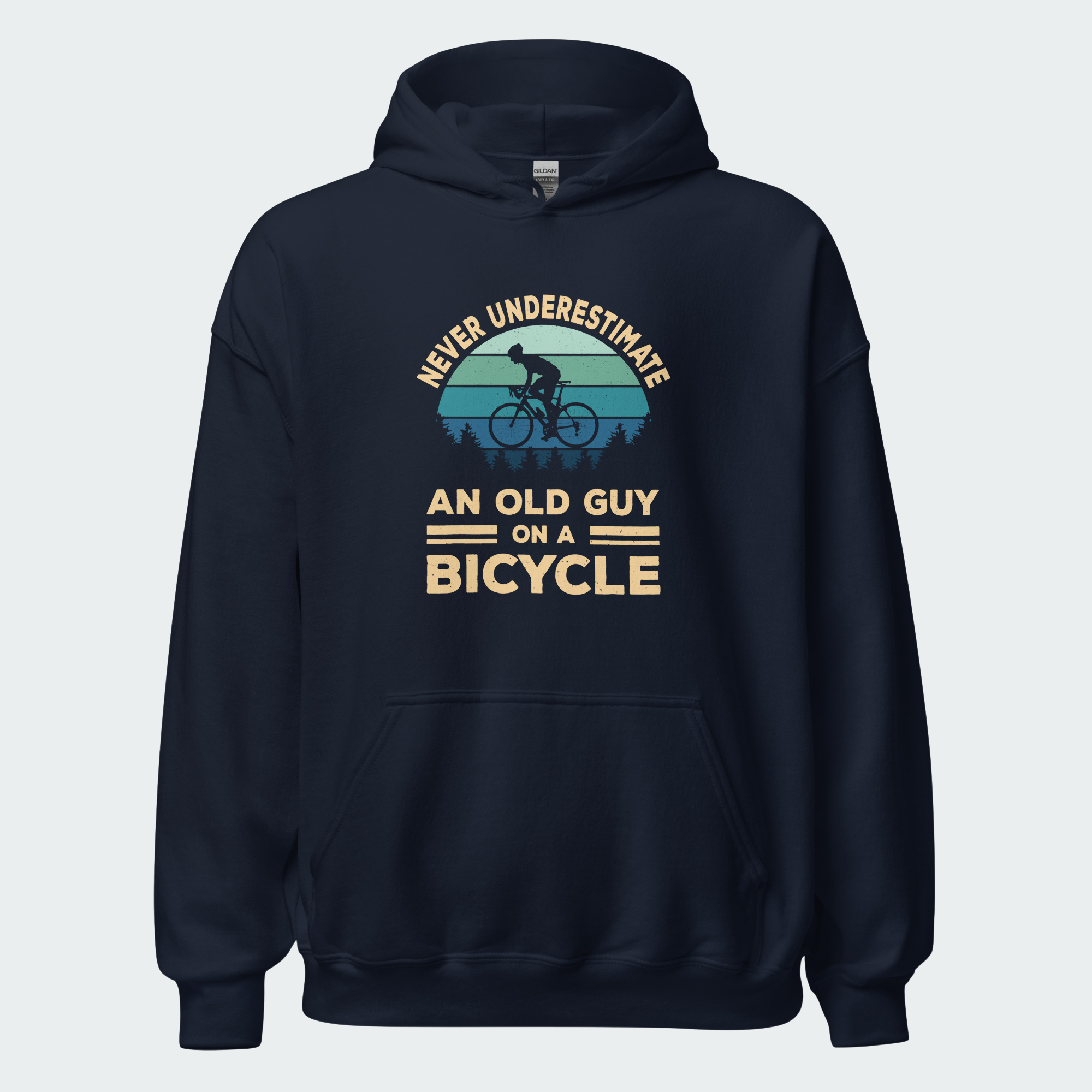 Men's Never Underestimate An Old Guy On A Bicycle Tops
