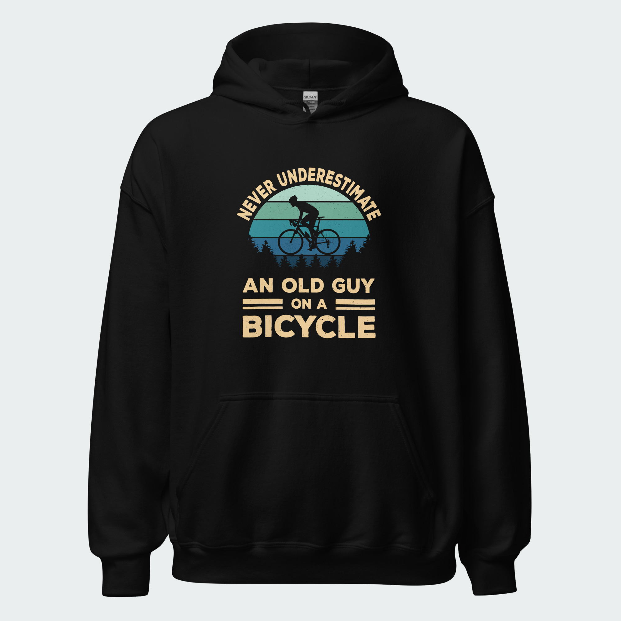 Men's Never Underestimate An Old Guy On A Bicycle Tops