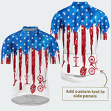 Men's Tie Dye American Flag Regular Fit Cycling Kit