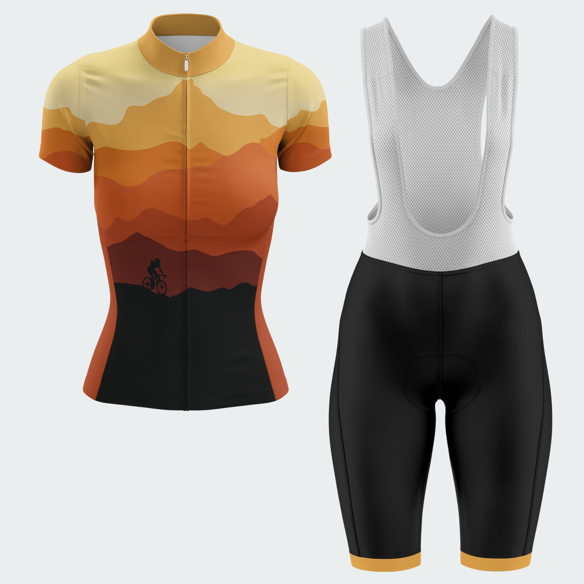 Women's Mountain Sunset Regular Fit Cycling Jersey