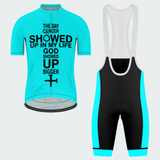 Men’s God Showed Up Bigger Christian Cycling Jersey