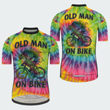 Men's Old Man On Bike Tie Dye Regular Fit Cycling Kit