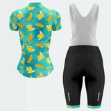 Women's Watercolor Bananas Regular Fit Cycling Jersey