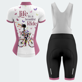 Women's Life Is A Beautiful Ride Regular Fit Cycling Jersey