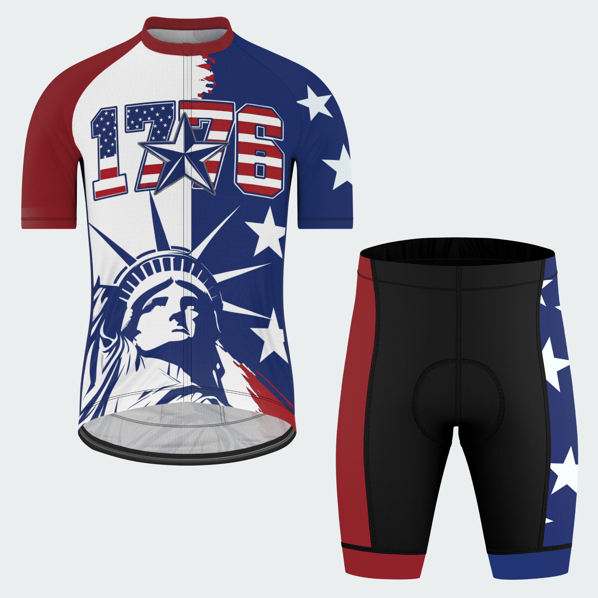 Men’s USA 1776 Statue of Liberty Regular Fit Cycling Kit