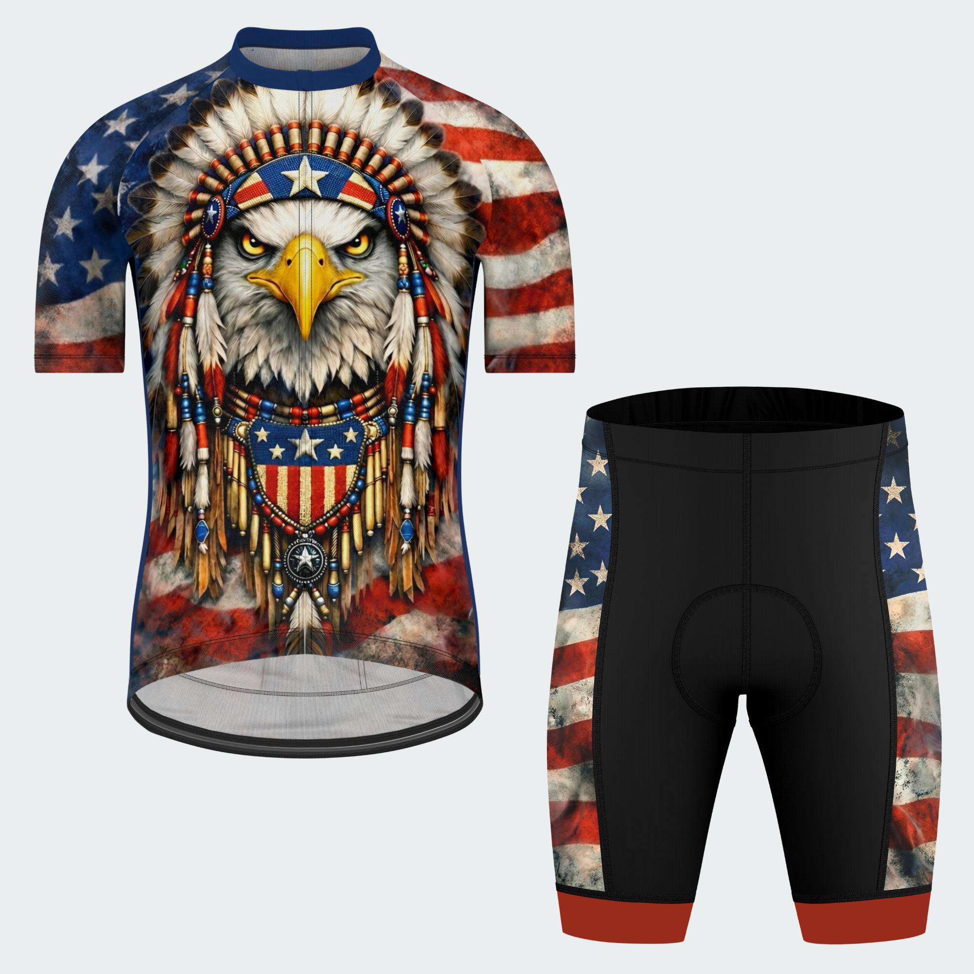 Men’s USA Tribal Eagle Spirit Regular Fit Cycling Kit