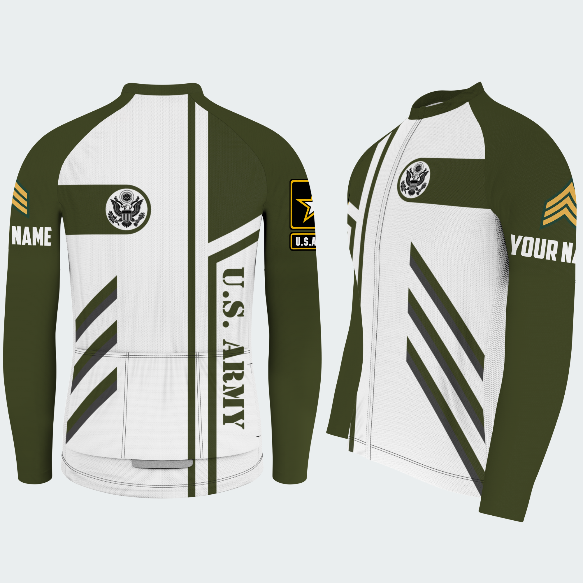 Men Personalized Army Service Tribute Cycling Jersey & Kit — image 14