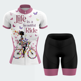 Women's Life Is A Beautiful Ride Regular Fit Cycling Jersey