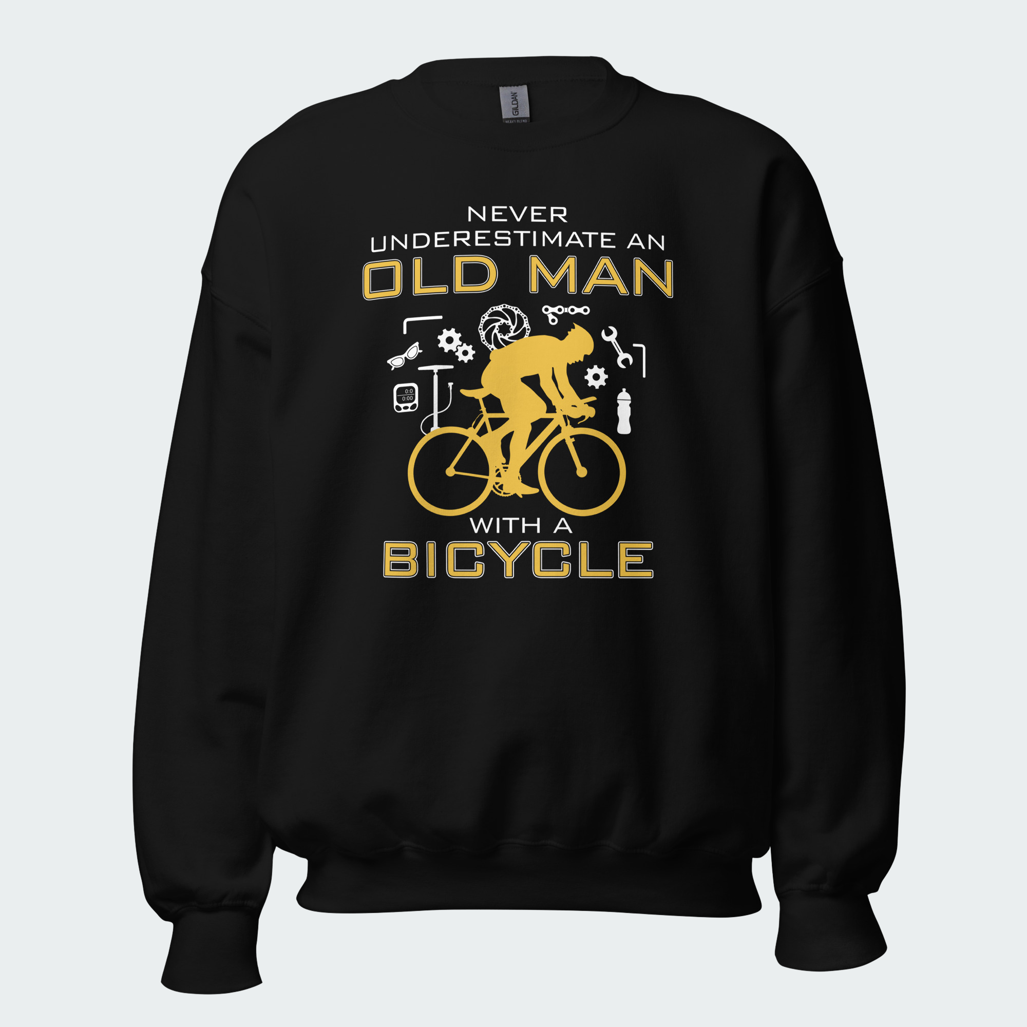 Men's An Old Man With A Bicycle Cycling Tops