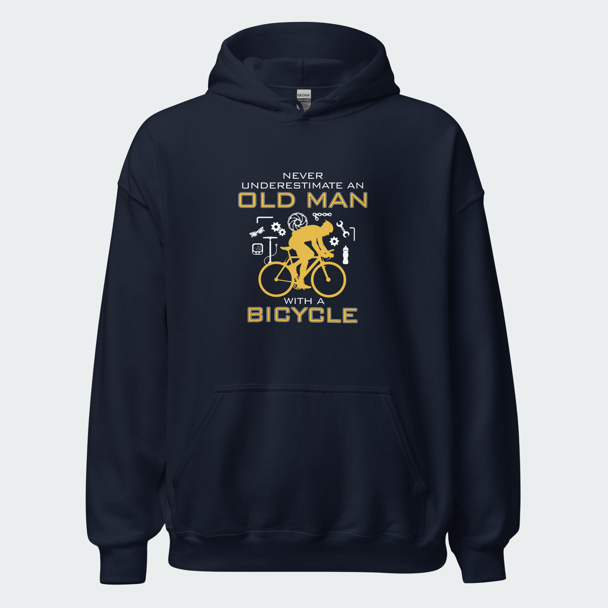 Men's An Old Man With A Bicycle Cycling Tops