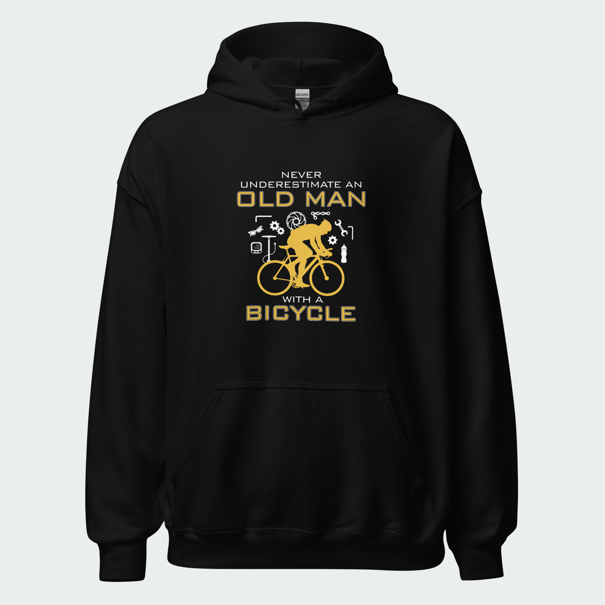 Men's An Old Man With A Bicycle Cycling Tops