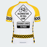 Men’s Full Lane Rights Road Sign Regular Fit Cycling Jersey