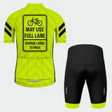 Men's Bicycles May Use Full Lane Regular Fit Cycling Kit