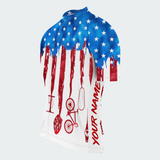 Men's Tie Dye American Flag Regular Fit Cycling Kit