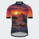 Men's Sunset Texas State Regular Fit Cycling Kit