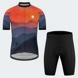 Men's Watercolor Sunset Regular Fit Cycling Kit