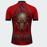 Men’s Flaming Skull Spirit Regular Fit Cycling Jersey