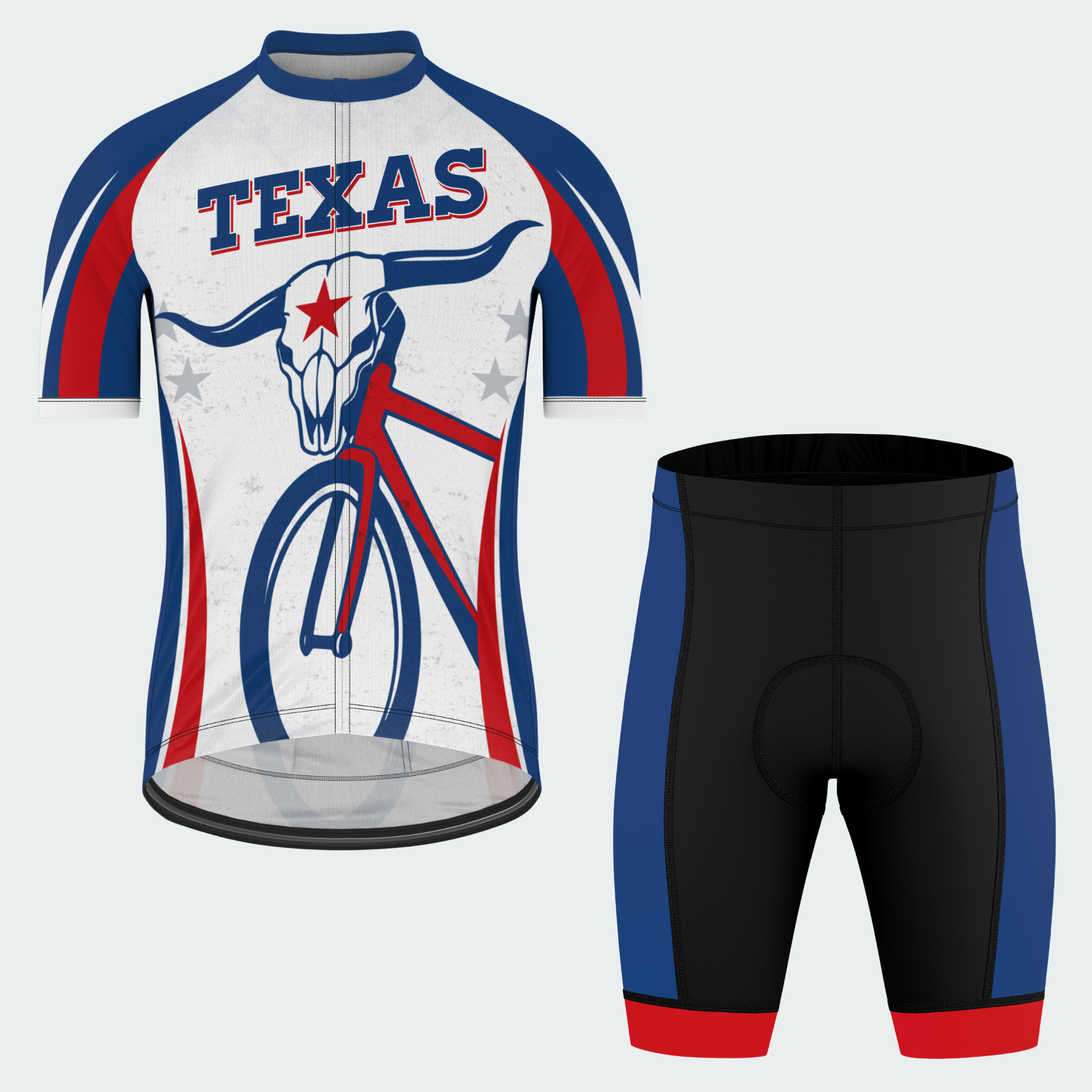 Men’s Texas Longhorn Rider Regular Fit Cycling Kit