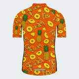 Men's Yako Rides aGain Pizza And Pineapple Regular Fit Cycling Kit