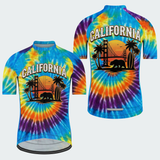 Men's Tie Dye California State Regular Fit Cycling Kit