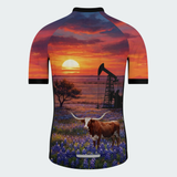 Men's Sunset Texas State Regular Fit Cycling Kit