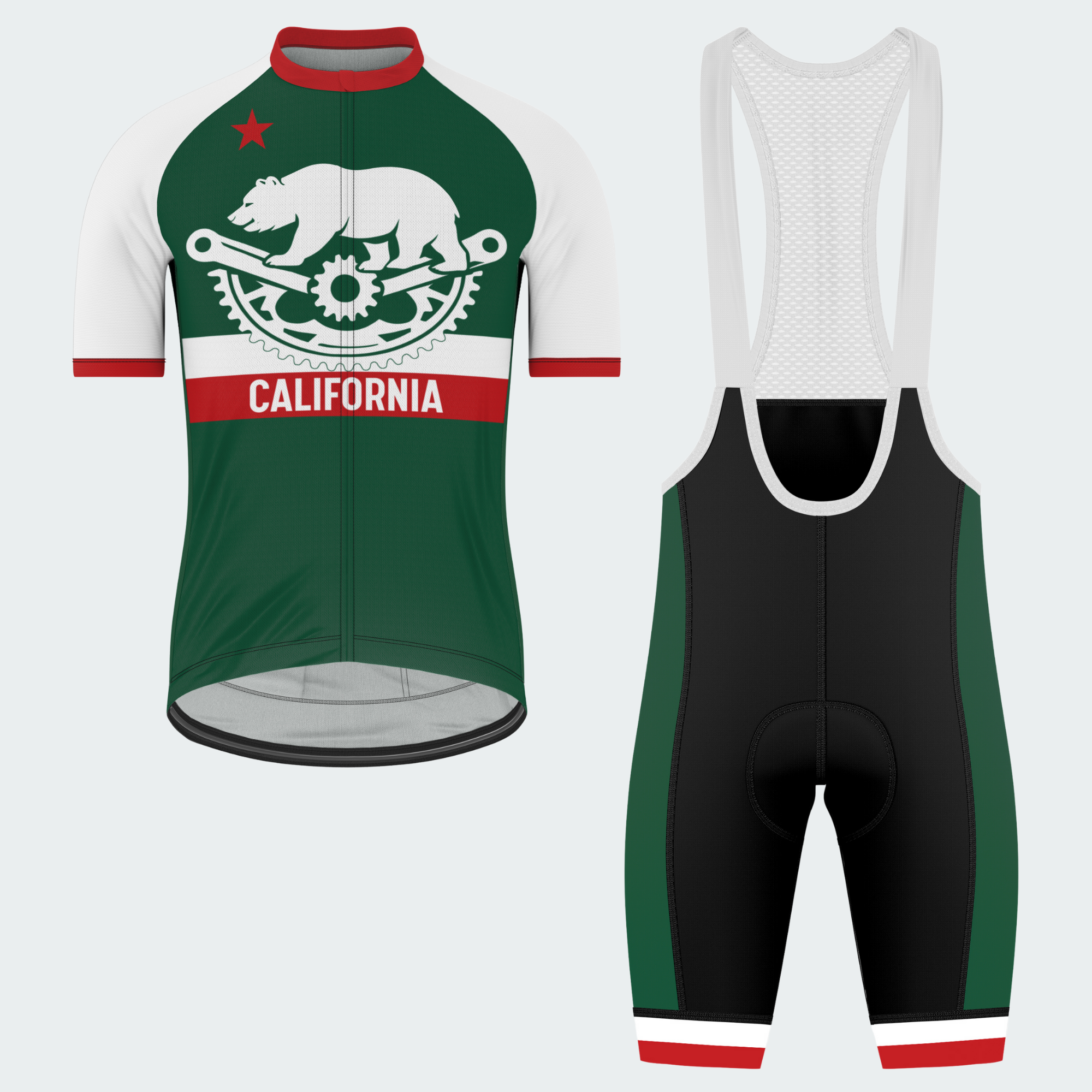 Men’s California Mechanical Bear Regular Fit Cycling Kit