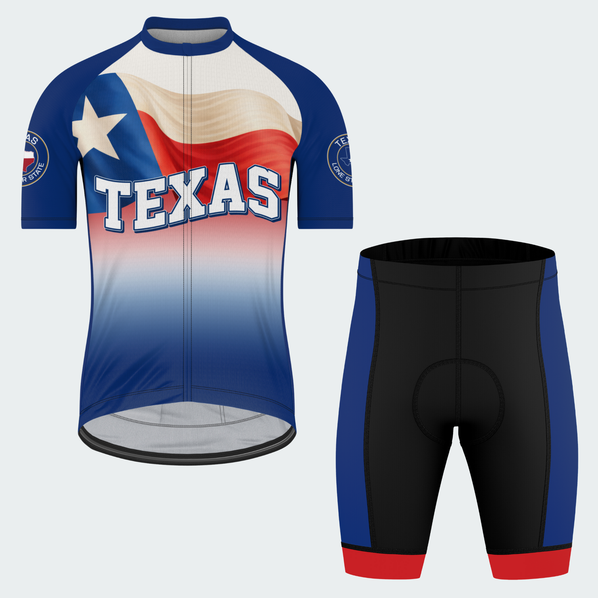 Men’s Texas Waving Flag Regular Fit Cycling Kit
