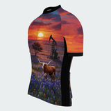 Men's Sunset Texas State Regular Fit Cycling Kit