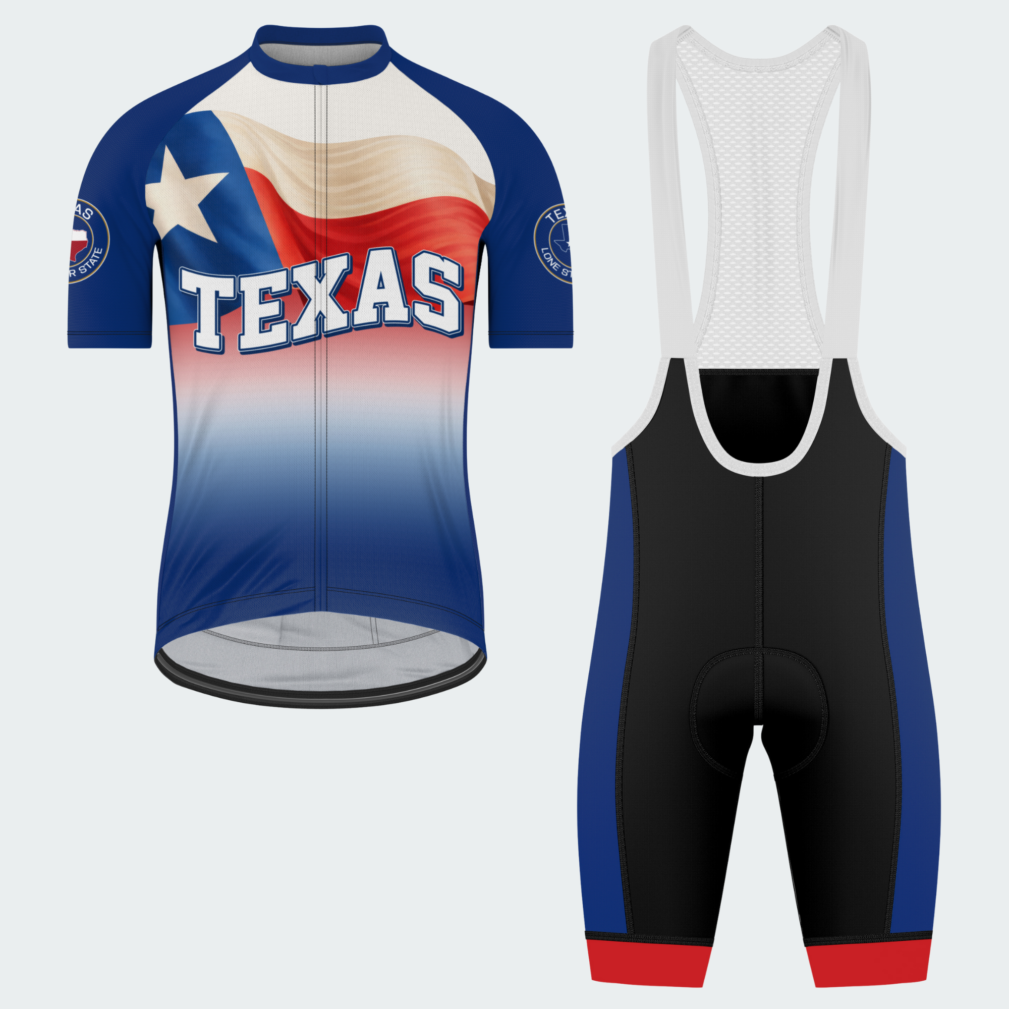 Men’s Texas Waving Flag Regular Fit Cycling Kit