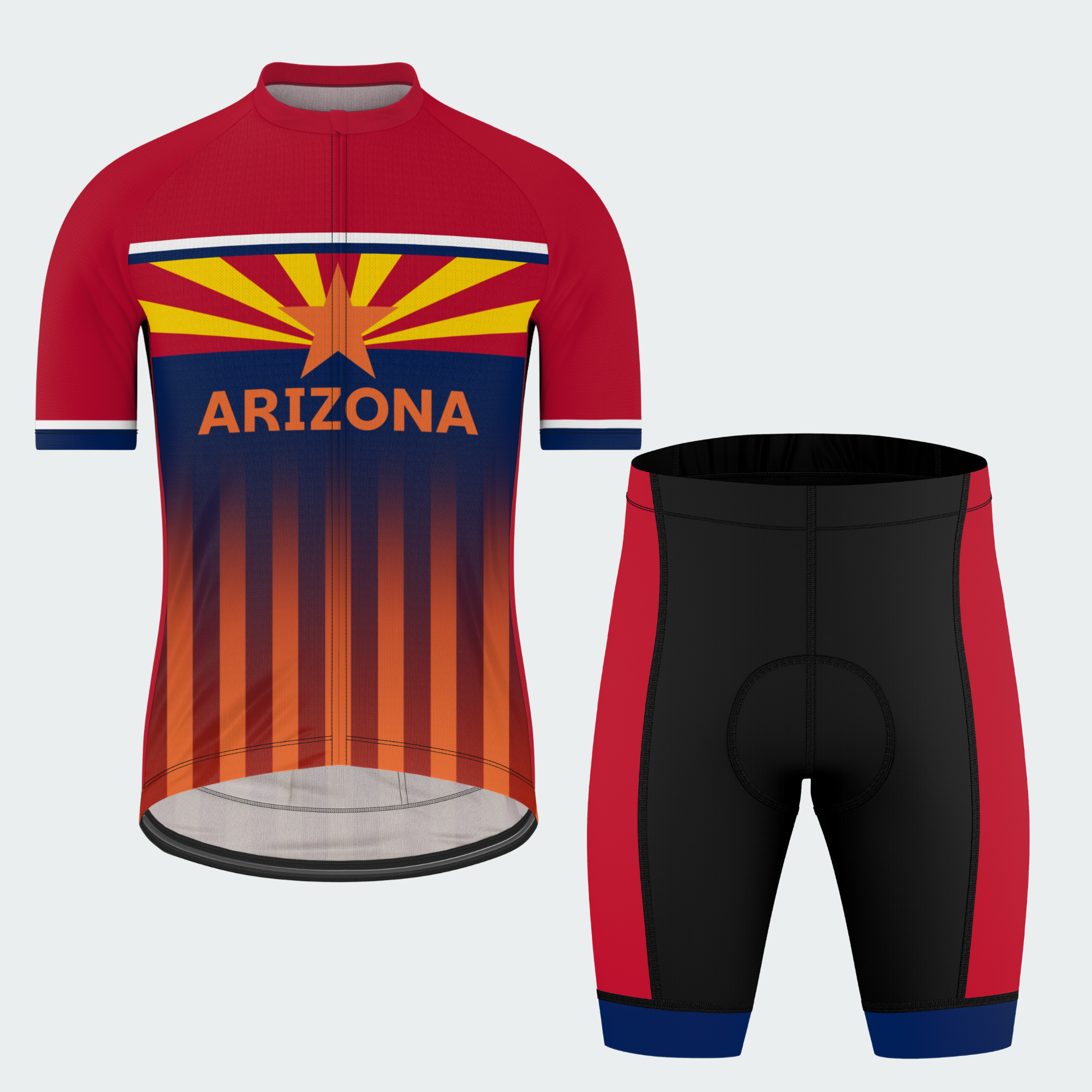 Men’s Arizona Sunburst Stripes Regular Fit Cycling Kit