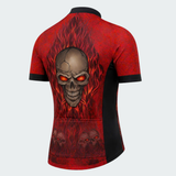 Men’s Flaming Skull Spirit Regular Fit Cycling Jersey