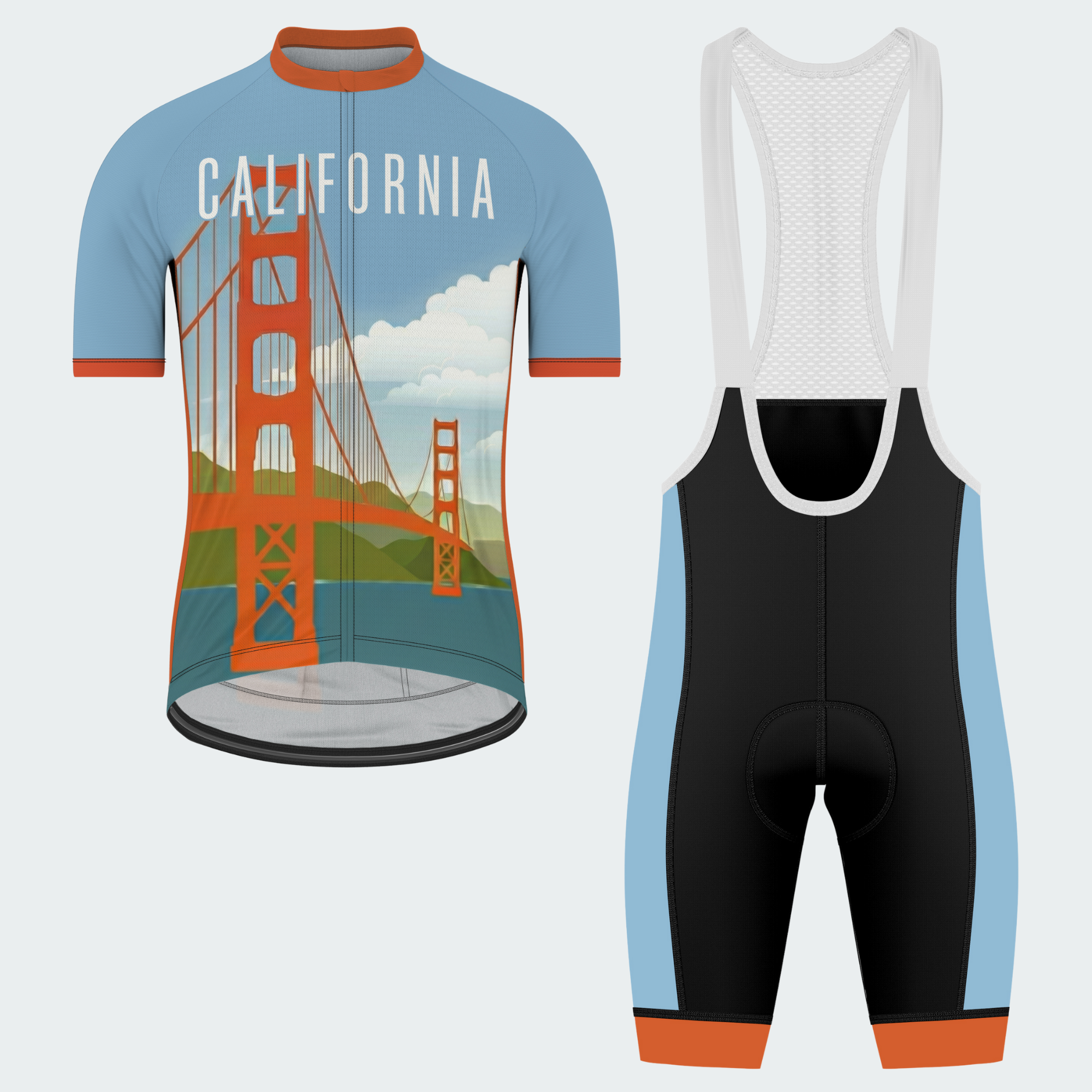 Men's California State Retro Regular Fit Cycling Kit