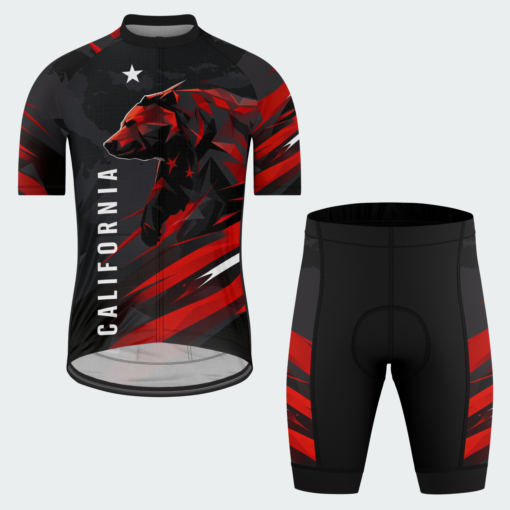 Men’s California Grizzly Spirit Regular Fit Cycling Kit