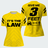 Women's 3 Feet It's The Law Yellow TeeCra