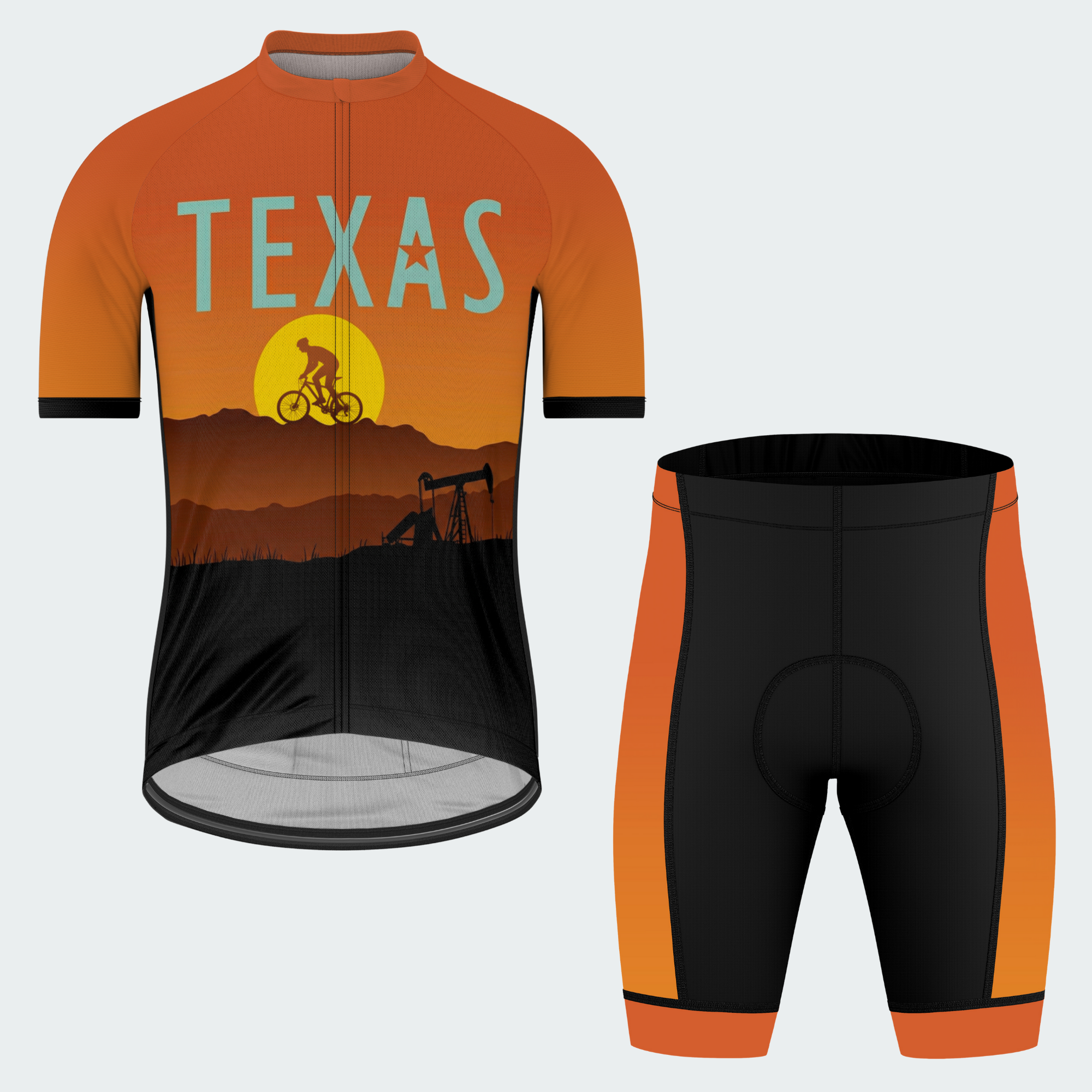 Men's Texas State Retro Regular Fit Cycling Kit