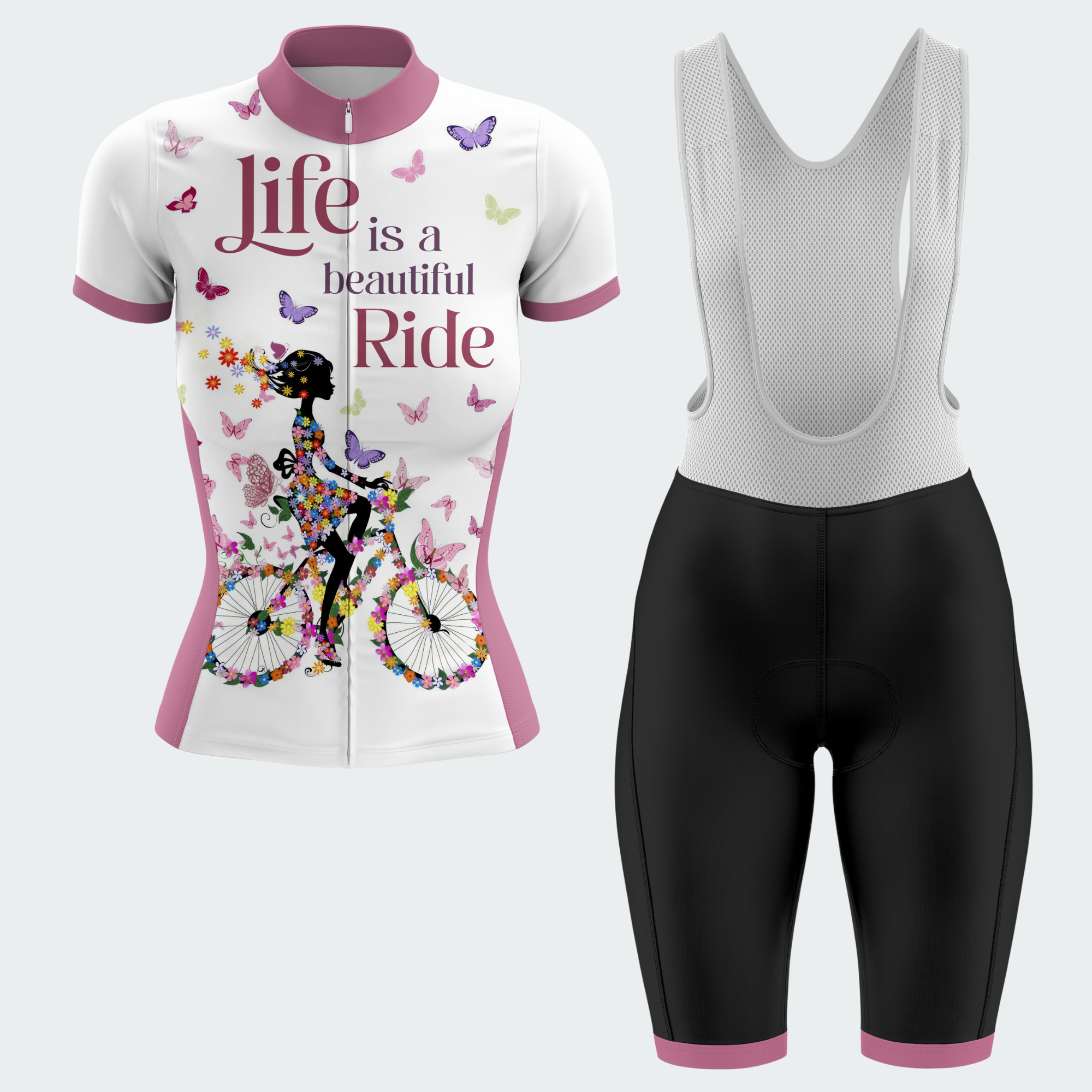 Women's Life Is A Beautiful Ride Regular Fit Cycling Jersey